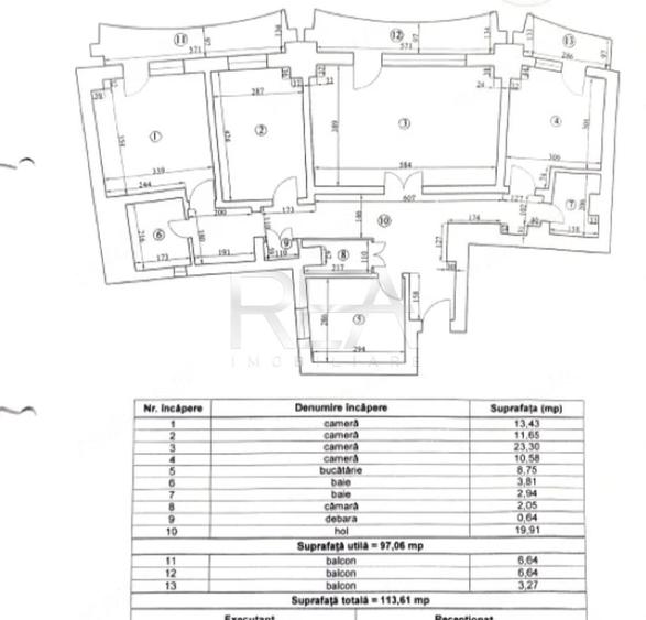 Apartament cu 4 camere decomandat în Lujerului