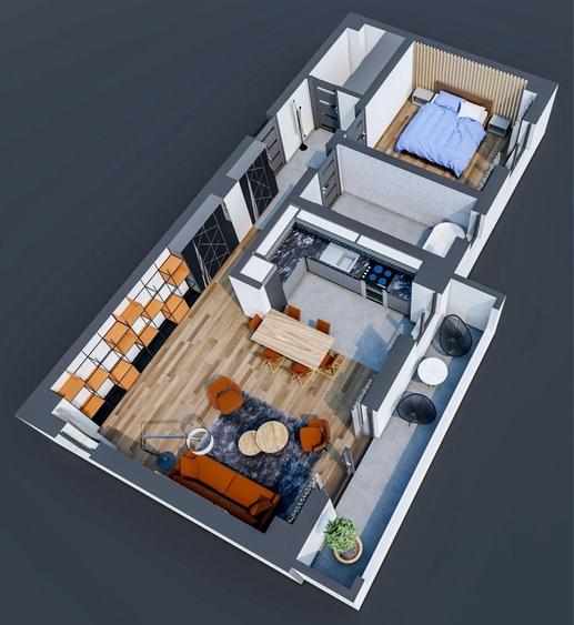 Apartament cu 2 camere decomandat în Bucium