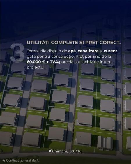 Teren Construcții intravilan de 500 mp, în Chinteni