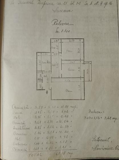 Apartament 3 camere 65 mp-zona ultracentrala Suceava, mobilat si utilat - 8
