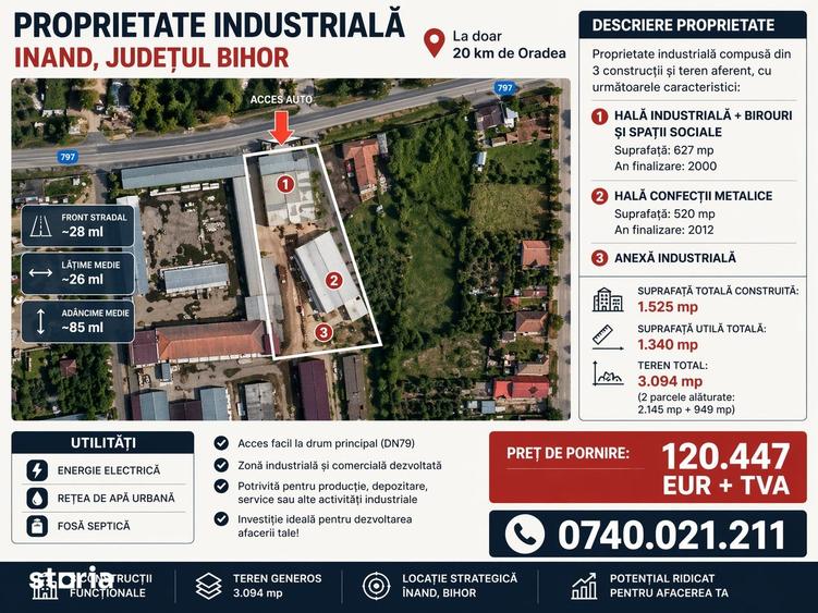 Spațiu comercial, de 627 mp, în Cefa