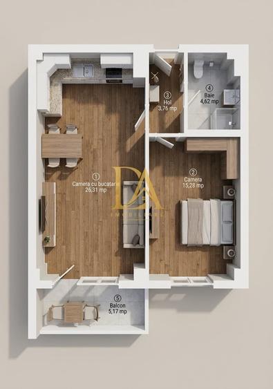 Apartament cu 2 camere decomandat în Militari
