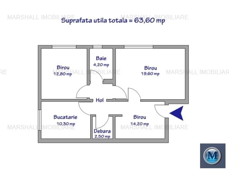 Birou, de 63 mp, în Ultracentral