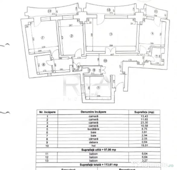 Apartament cu 4 camere decomandat în Lujerului