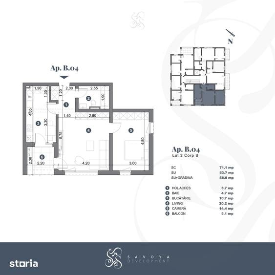 Apartament cu 2 camere în Șagului