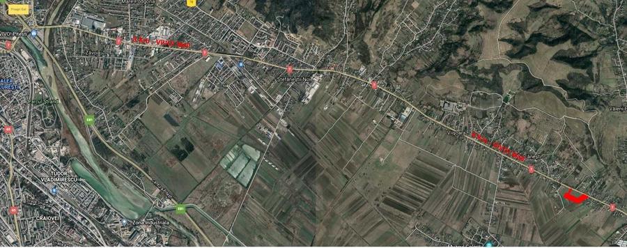 Inchiriez Teren 1.74 Ha, deschidere 70m la DN 7 (Pitesti - Bucuresti) - Calinesti (Ciocanesti) - 4