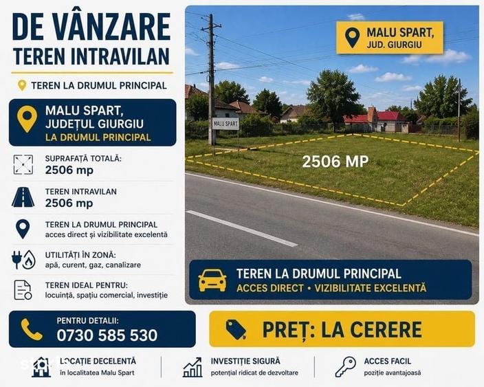 Teren de 2505 mp, în Malu