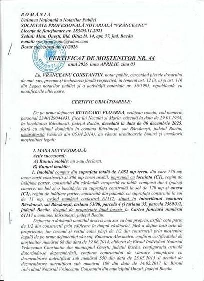 Casă cu 4 camere cu Teren 120 Mp în Bârsănești