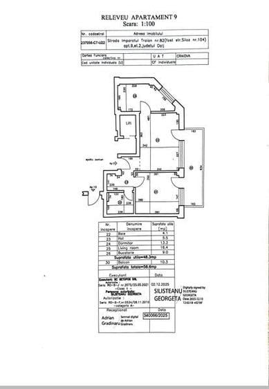 Apartament cu 2 camere în Plaiul Vulcanești