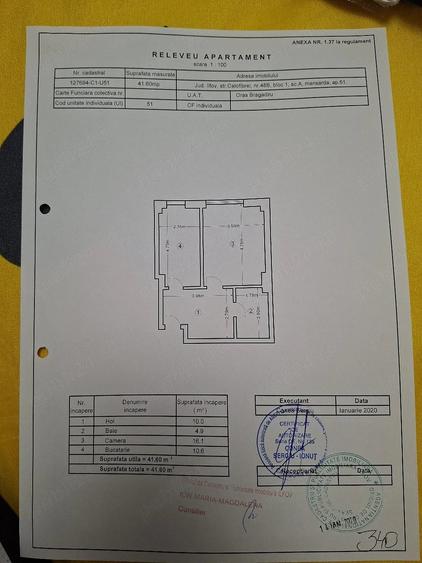 Garsonieră decomandată în Central