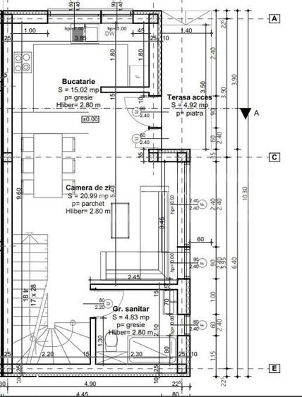 Casa 120 mp, teren 125 mp, zona Borhanci