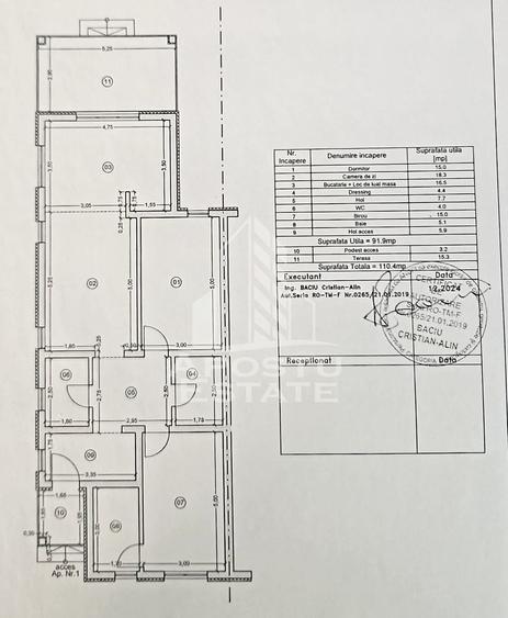 Duplex cu 3 camere cu Canalizare în Covaci