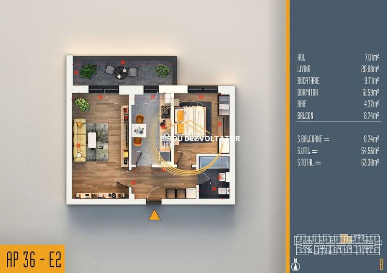 Decomandat Bucatarie inchisa Titan Pallady ikea metrou Teclu Promo - 12