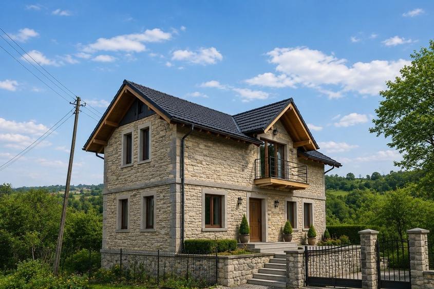Casă cu 4 camere cu Teren 1077 Mp în Podeni