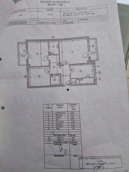 Apartament cu 3 camere decomandat în Găvana