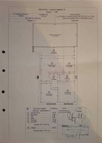 Apartament cu 3 camere decomandat în Exterior Vest