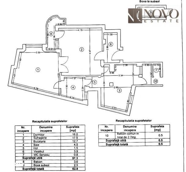 Apartament cu 2 camere semidecomandat, mobilat în Calea Victoriei