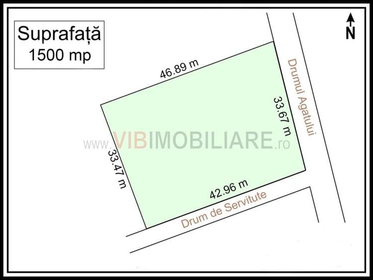 Baneasa - Drumul Agatului, teren intravilan, suprafata 1.700 mp - 1