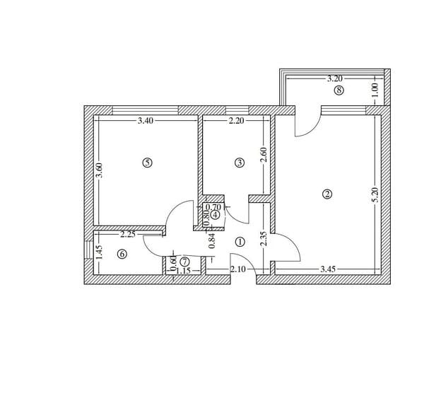 Apartament cu 2 camere decomandat în Republicii