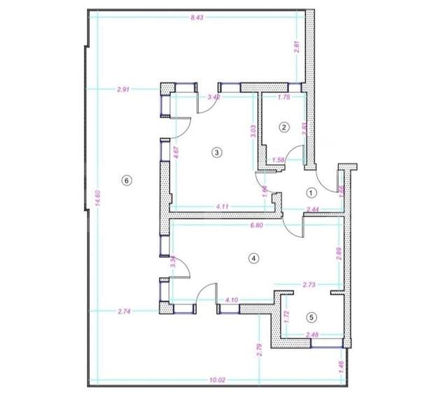Apartament 2 camere, 52 mp, terasa 73 mp, zona Donath - 3