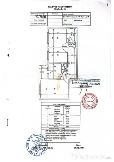 Apartament decomandat 3 camere, cartier Rovine - 10