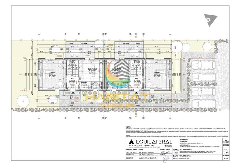 Duplex cu 3 camere cu Canalizare în Central