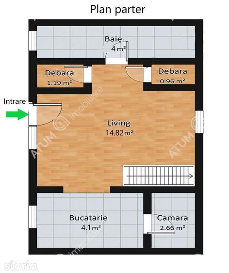 Casă cu 2 camere cu Teren 640 Mp în Rășinari