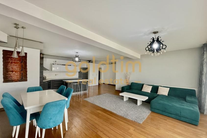 Apartament cu 3 camere semidecomandat, mobilat în Pipera