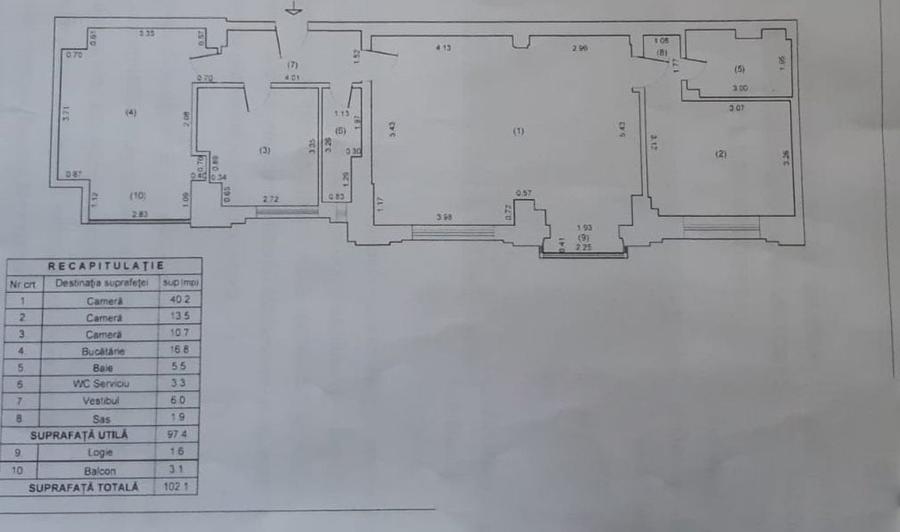 Apartament cu 4 camere decomandat, mobilat în P-ța Victoriei