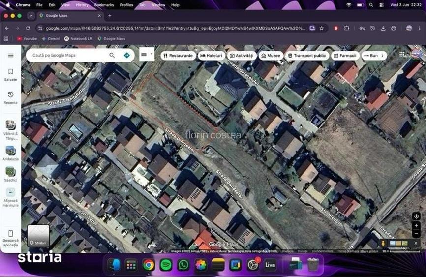 Teren intravilan 1000 mp (10Ari) Toate utilitatile pe teren