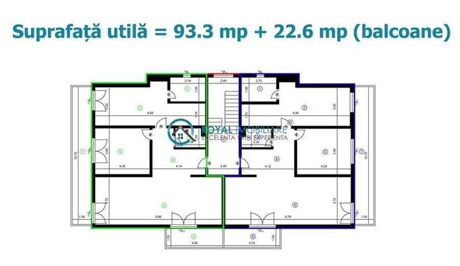 Apartament cu 3 camere decomandat în Albert