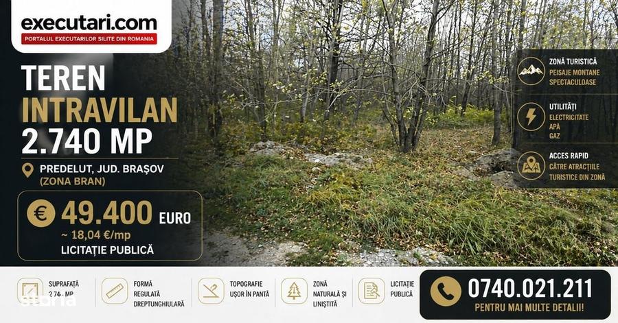 Teren intravilan - 2.740 mp, Predelut - 1