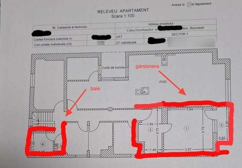 Apartament cu 2 camere decomandat în Dorobanți