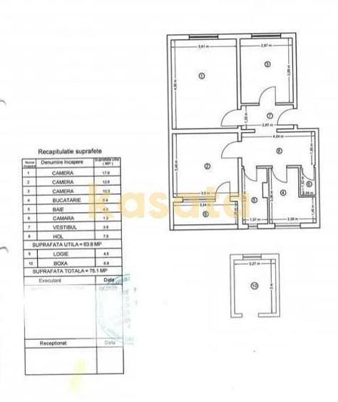 3 camere decomandat | Etaj 3/4 | Balcon 4,5 mp | Boxa cadastrala 7 mp - 1