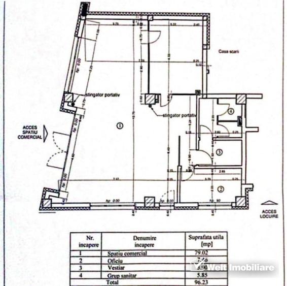 Spațiu comercial, de 96 mp, în Gară
