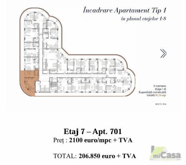 Apartament 2 Camere - Complex Rezidential WHITE SEA - Mamaia - 2