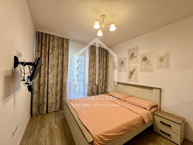 Apartament cu 3 camere semidecomandat, mobilat în Exterior Vest