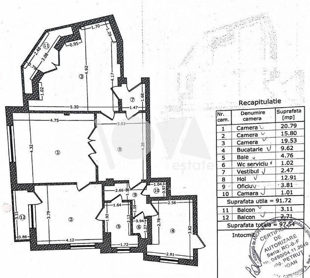 Apartament cu 3 camere în Cișmigiu