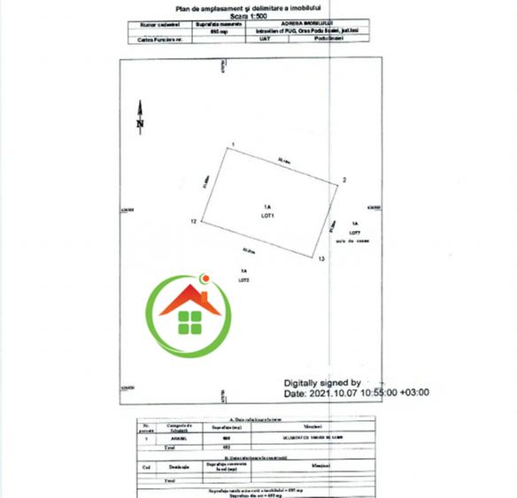 Teren Construcții intravilan de 770 mp, în Podu Iloaiei