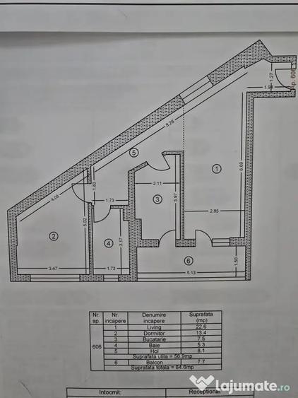 Apartament cu 2 camere decomandat în Central
