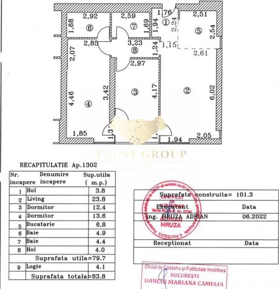 Apartament cu 3 camere semidecomandat în Șoseaua Nordului