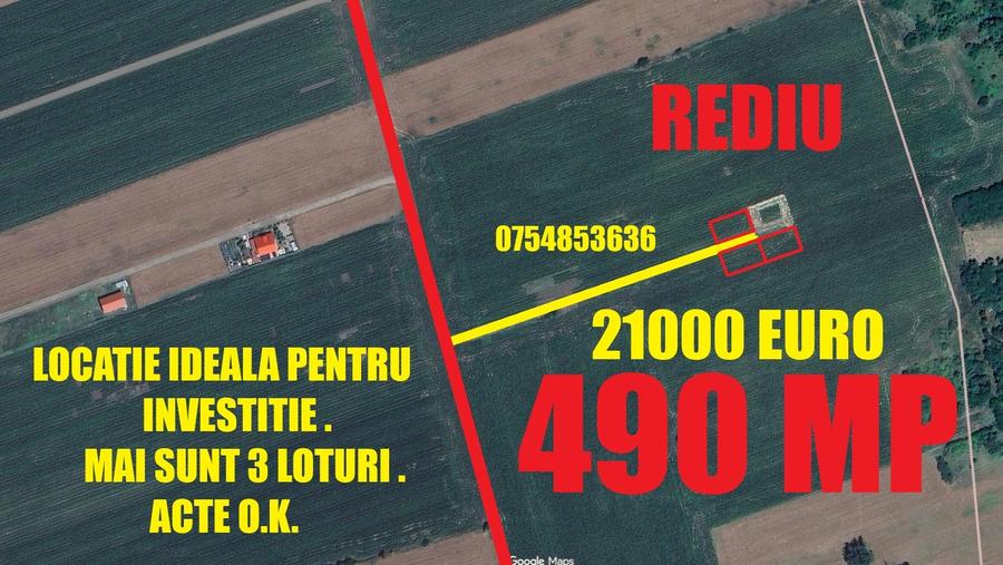 Teren Construcții intravilan de 490 mp, în Păcurari