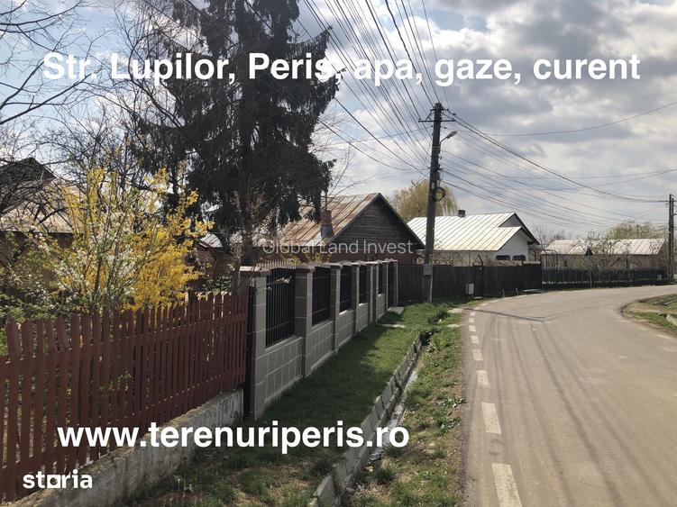 Teren 8700 mp Peris Strada Lupilor la 50m de case asfalt si utilitati