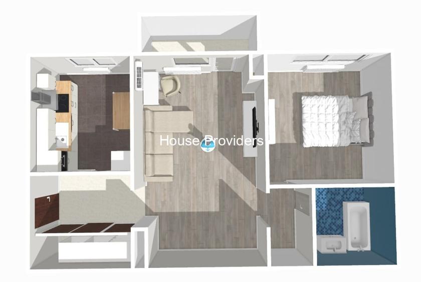 Apartament cu 2 camere, mobilat în Vitan