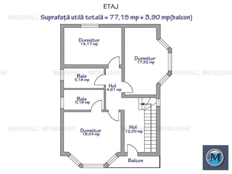 Casă cu 5 camere cu Teren 550 Mp în Păulești