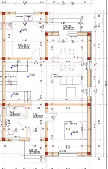 Duplex cu 5 camere cu Canalizare în Moșnița Nouă