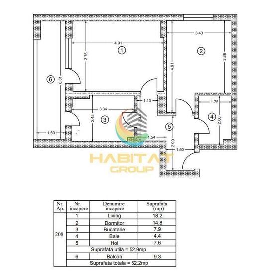 Apartament cu 2 camere decomandat în Central — fotografia 1