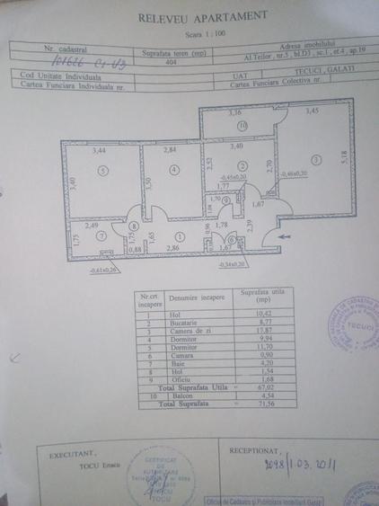 Apartament cu 3 camere decomandat în Central