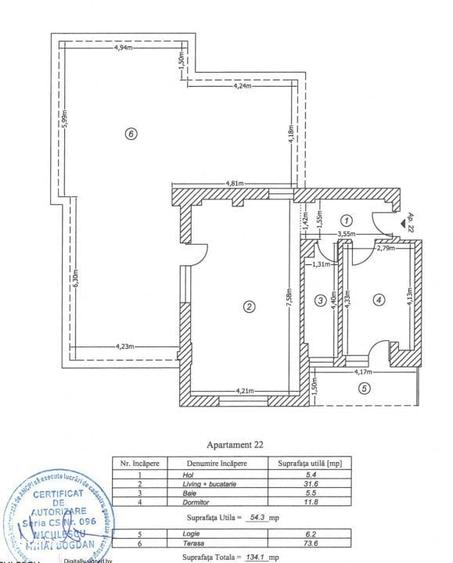 Apartament cu 2 camere în Central