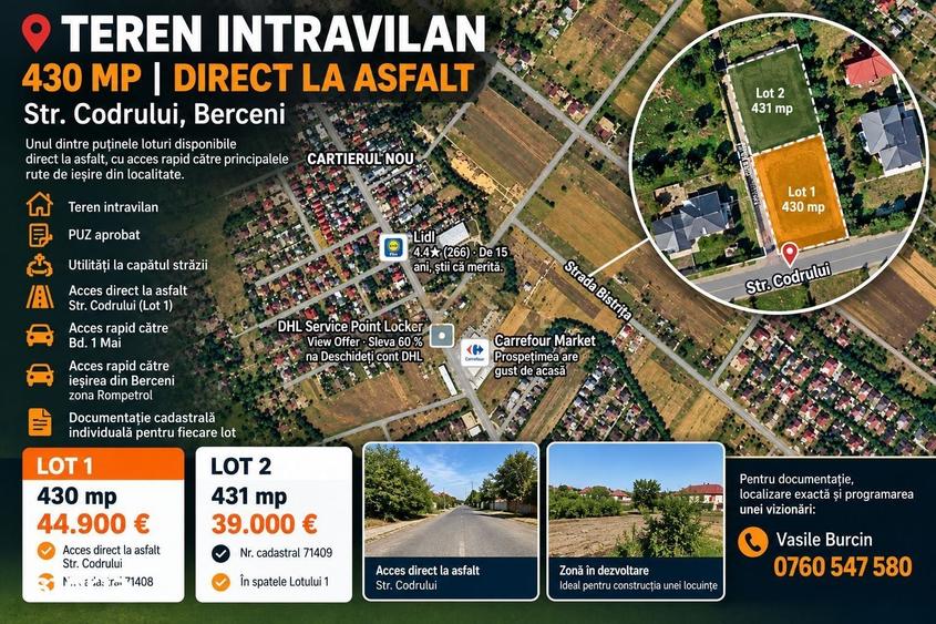 Teren de 431 mp, în Berceni